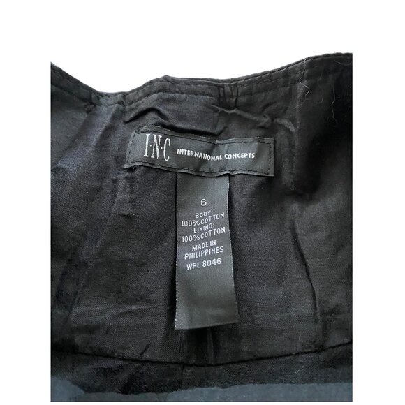 INC International Concepts Y2K Button Down Maxi Skirt Black Size 6 NWT Witchy - Picture 3 of 13